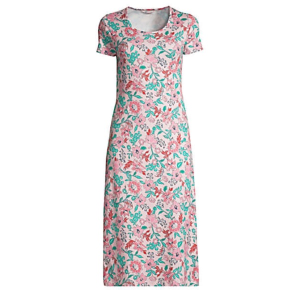 Lands' End Dresses & Skirts - Lands’ End Women's Plus Size Supima Cotton Short Sleeve Midcalf Nightgown Dress